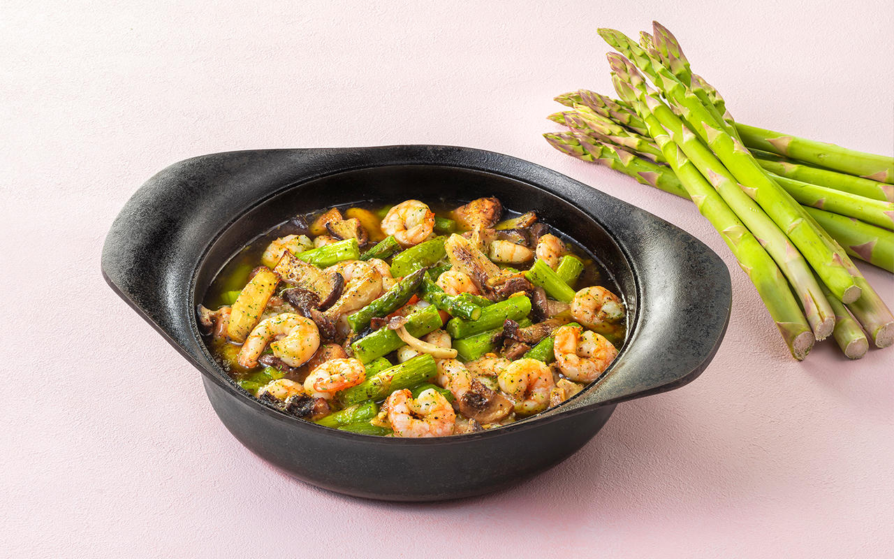 【Dinner Time Only】Asparagus and Shrimp Ajillo